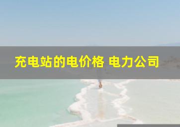 充电站的电价格 电力公司